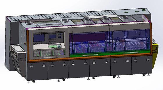Apparecchio di pulizia di componenti pratici automatico in linea antiusura
